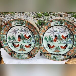 2 REPUBLIC OF CHINA GUANGCAI 8" PORCELAIN PLATES